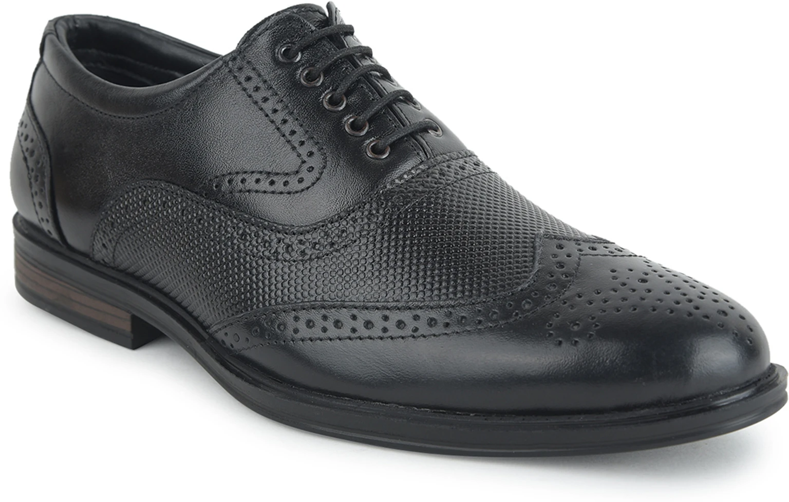LIBERTY Fortune HOL-125E Formal Shoes With PU Sole | Lightweight & Comfortable Lacing Brogues For Men